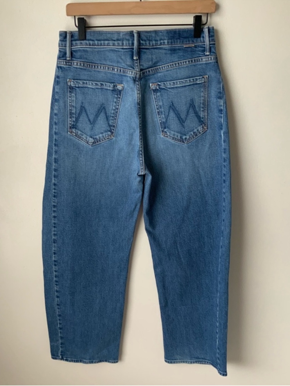 MOTHER SUPERIOR Jeans Full-Pipe Flood It’s a Small World Blue Size 27 - Picture 3 of 13